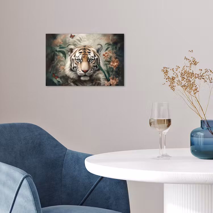 Poster - Tijger - Vlinders - Dieren - Jungle - Bloemen — 4