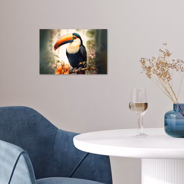 Poster - Toekan - Vogel - Bloemen - Planten — 4