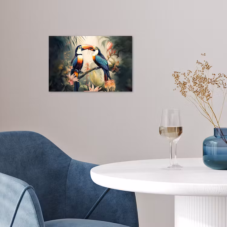 Poster - Toekan - Vogels - Bloemen - Natuur - Jungle — 4