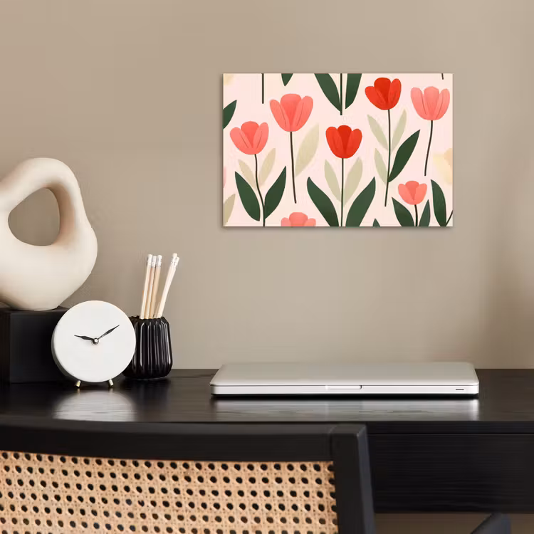 Poster - Tulpen - Modern - Roze — 2