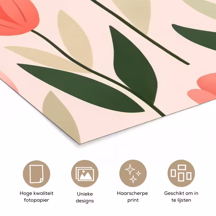 Poster - Tulpen - Modern - Roze — 5