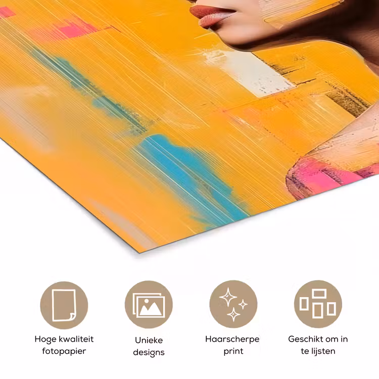 Poster - Vogel - Vrouw - Abstract - Bloem — 5