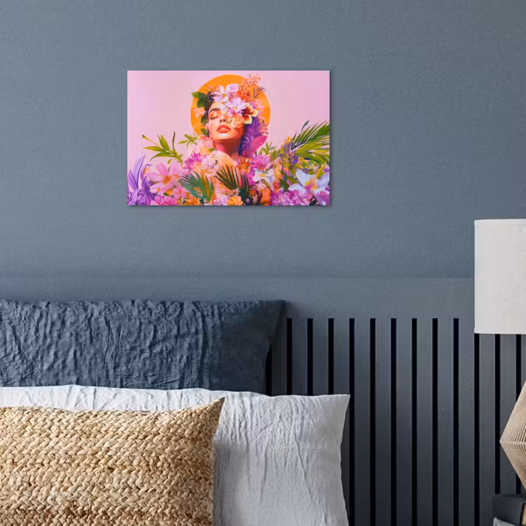 Poster - Vrouw - Abstract - Cirkel - Bloemen — 3