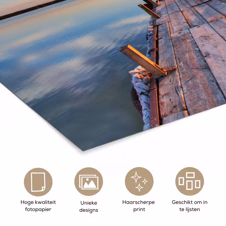Poster - Water - Steiger - Vogels - Zonsondergang - Horizon — 5