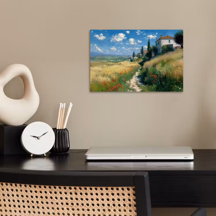 Poster - Zandpad - Huis - Bomen - Grasveld — 2