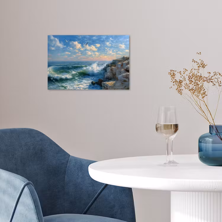 Poster - Zee - Golven - Rotsen - Meeuwen — 4