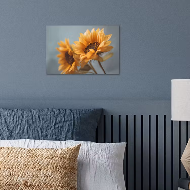 Poster - Zonnebloemen - Geel - Wazig — 3