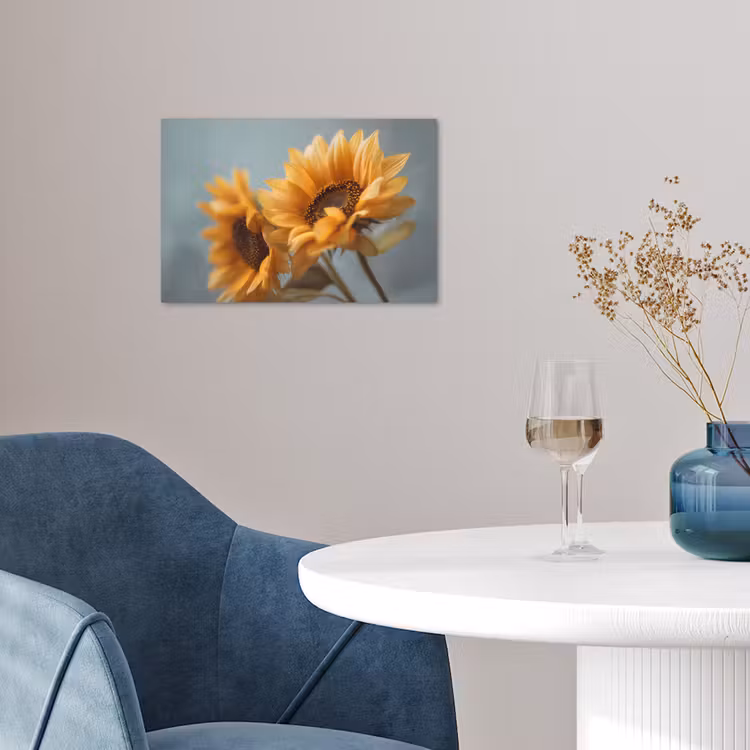 Poster - Zonnebloemen - Geel - Wazig — 4