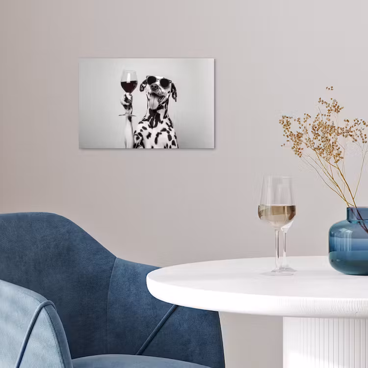 Poster - Zonnebril - Dalmatiër - Wijnglas - Tong — 4