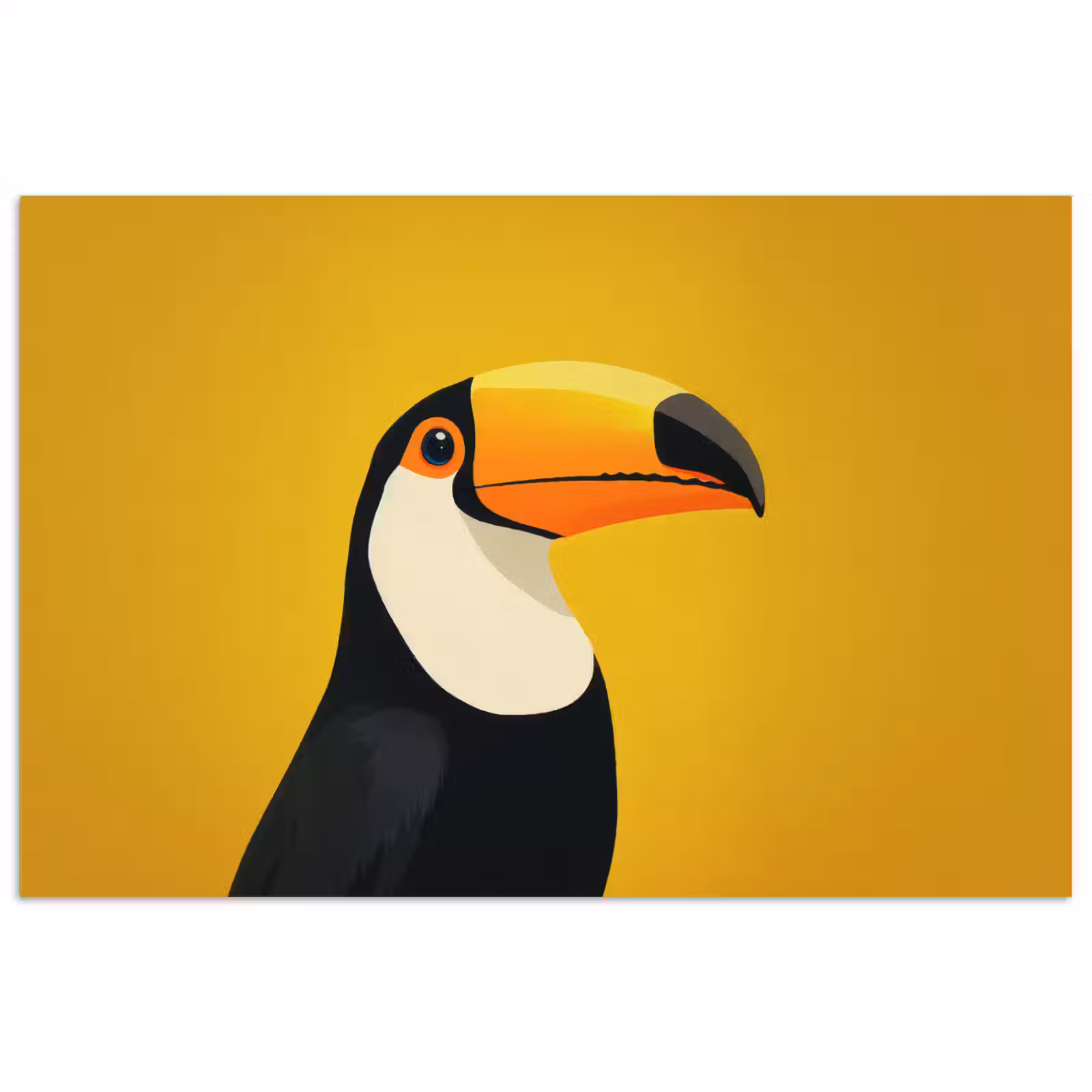 Poster - Toekan - Minimalistisch - Snavel - Oranje — 1