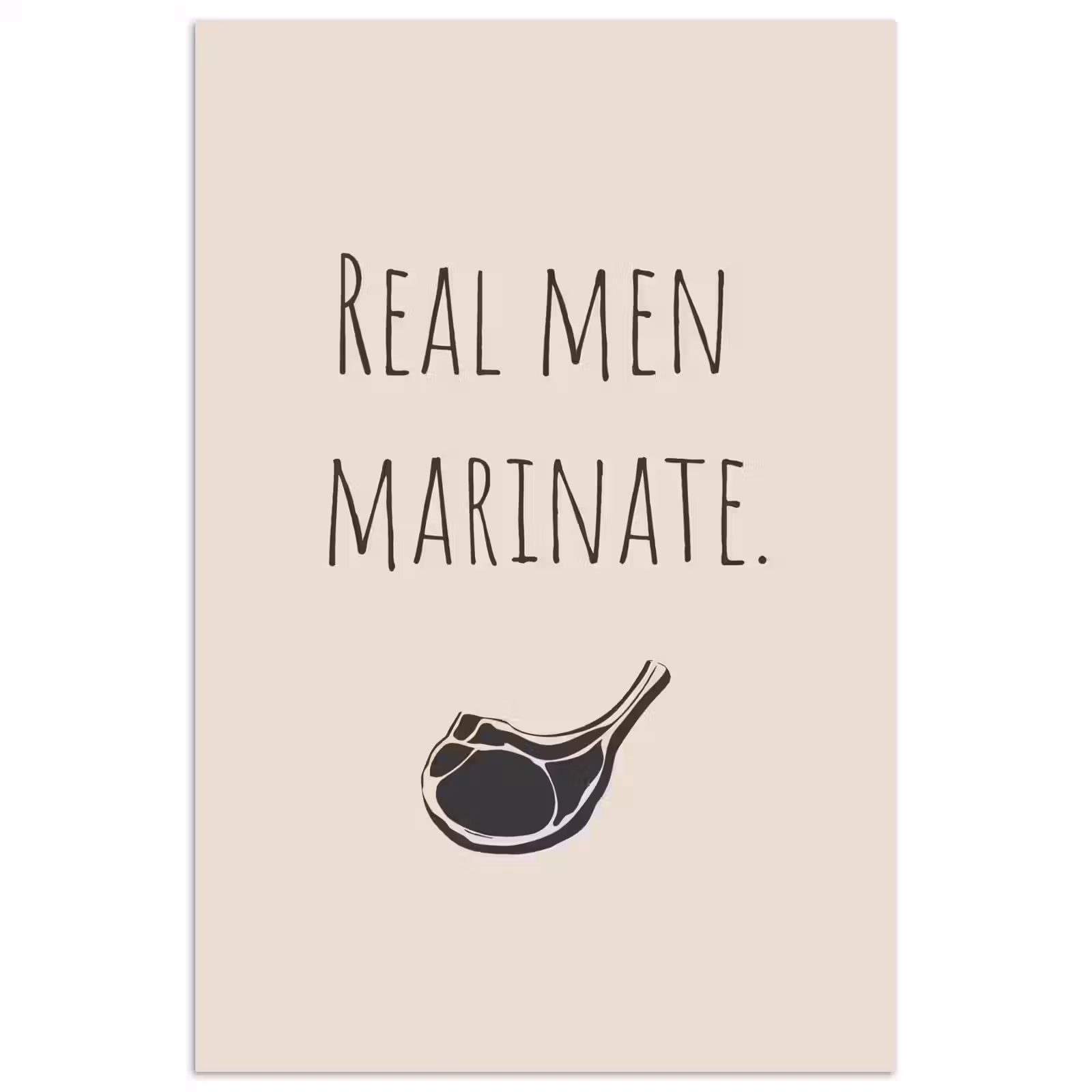 Poster - Vlees - Minimalistisch - Beige - Quote — 1
