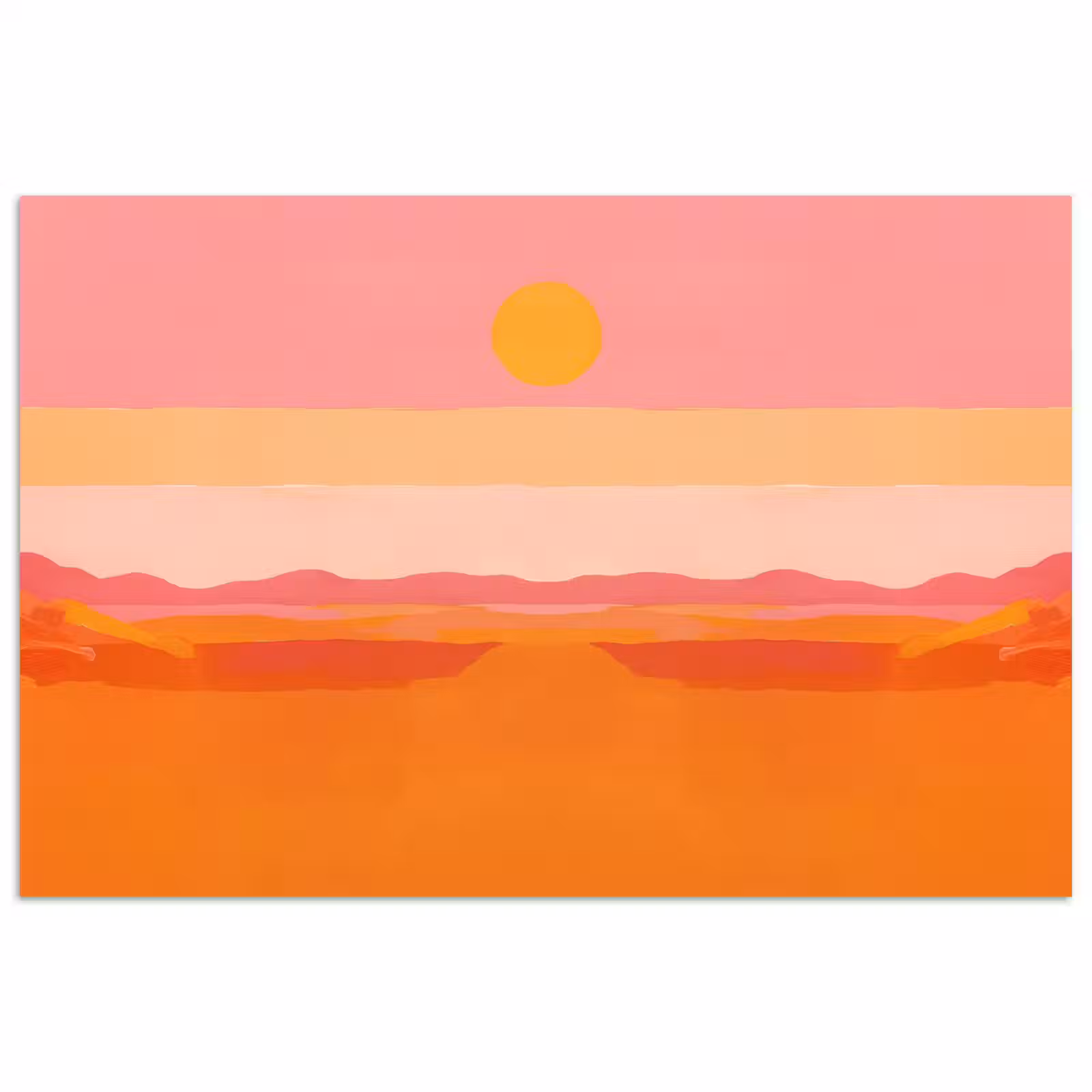Poster - Zon - Abstract - Landschap - Oranje — 1