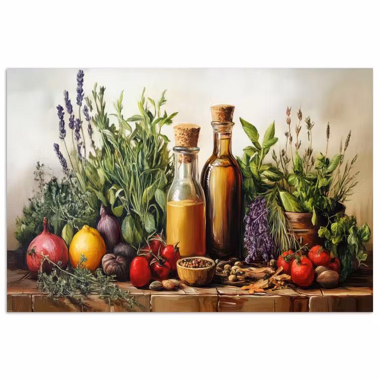 Poster - Stilleven - Kruiden - Specerijen - Fruit - Kleurrijk — 1
