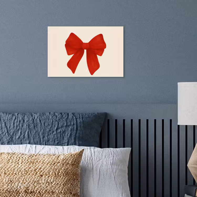 Poster - Strik - Symmetrisch - Rood - Lint — 3