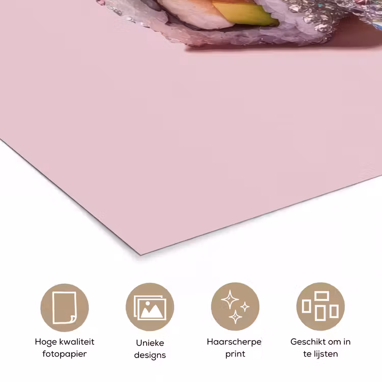 Poster - Sushi - Rolletjes - Steentjes - Kleurrijk — 5