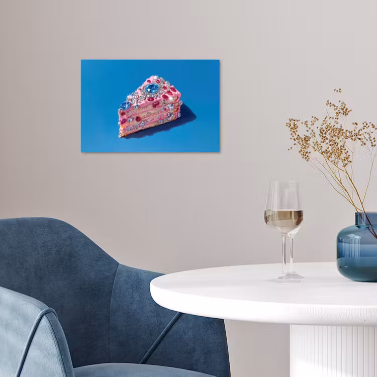 Poster - Taart - Edelstenen - Glitters - Roze — 4