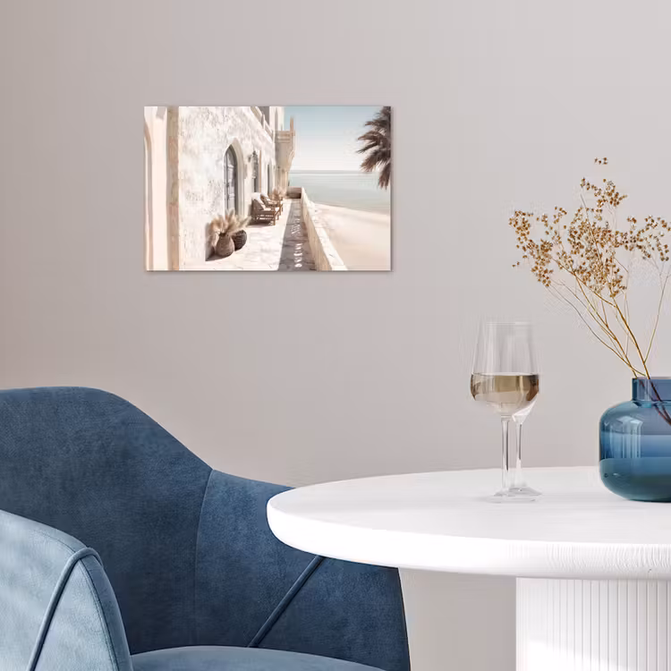 Poster - Terras - Stoelen - Strand - Beige — 4