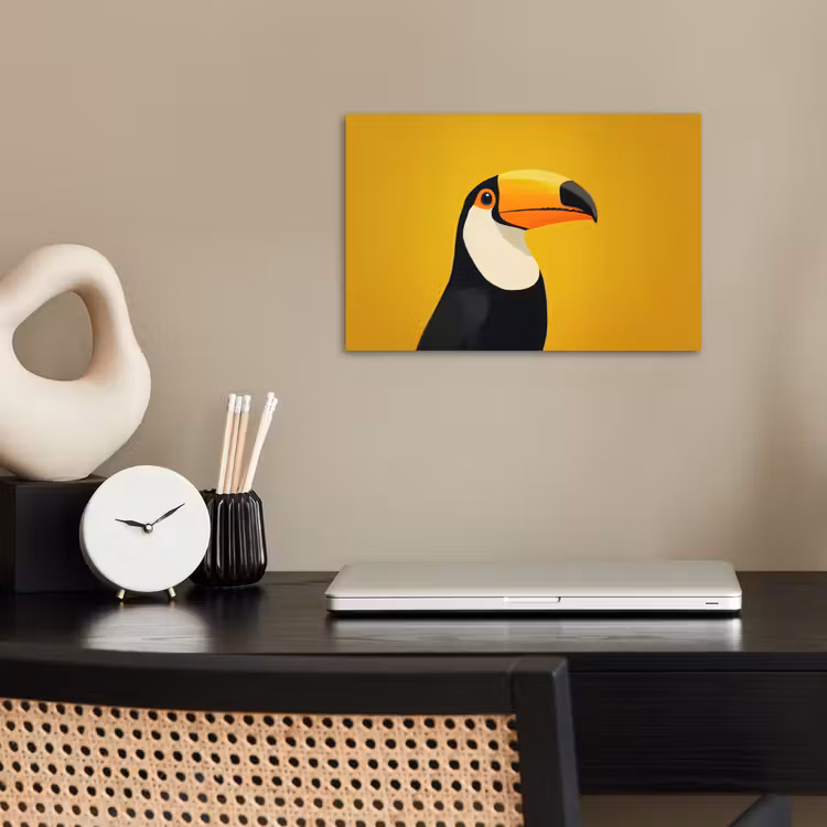 Poster - Toekan - Minimalistisch - Snavel - Oranje — 2