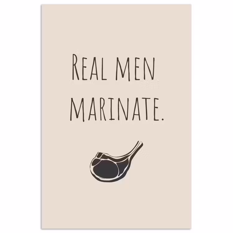 Poster - Vlees - Minimalistisch - Beige - Quote — 1