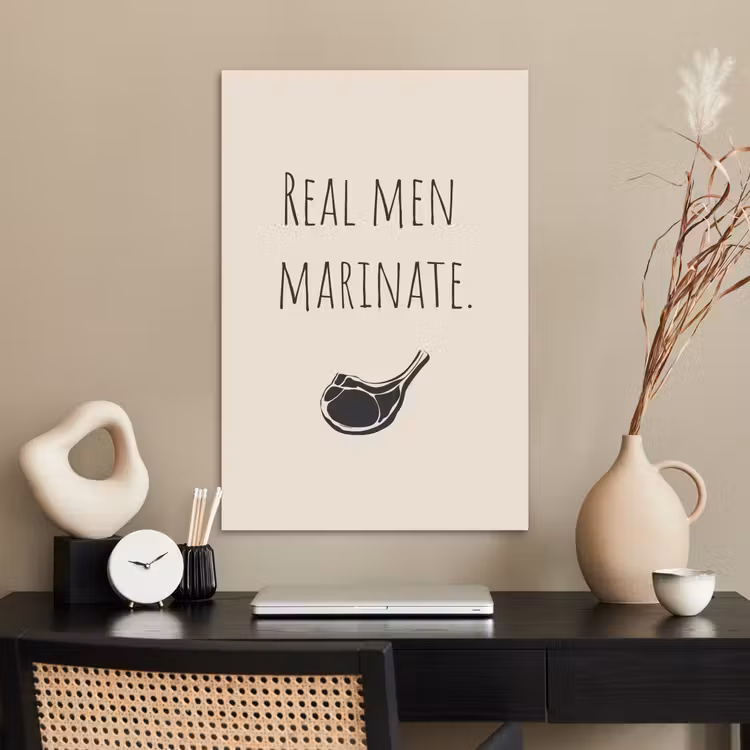 Poster - Vlees - Minimalistisch - Beige - Quote — 2
