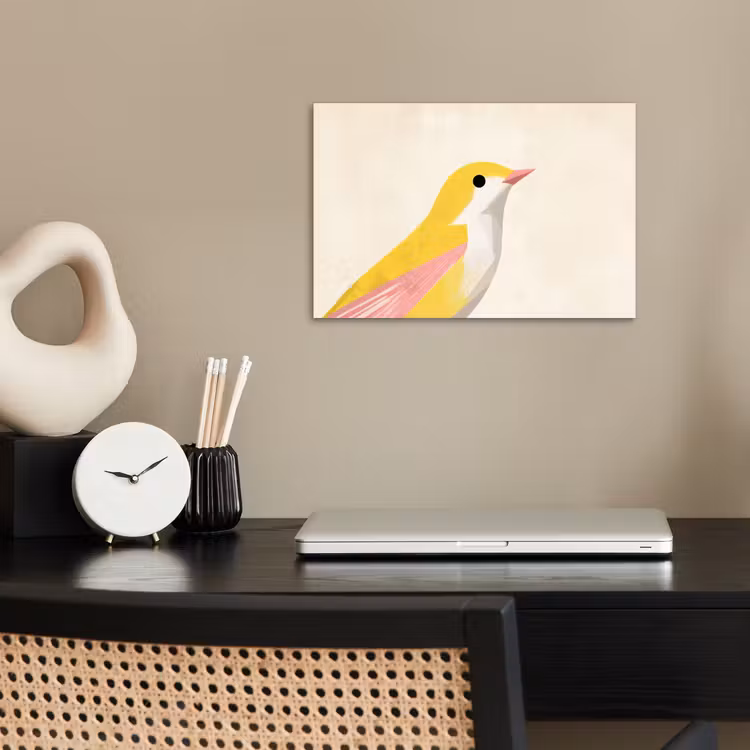 Poster - Vogel - Minimalistisch - Geel — 2