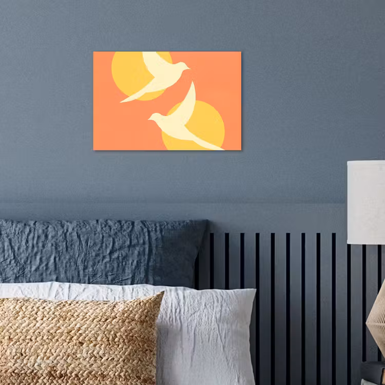 Poster - Vogels - Cirkels - Geel — 3