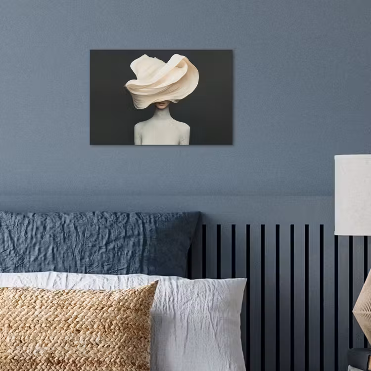 Poster - Vrouw - Beige - hoed — 3