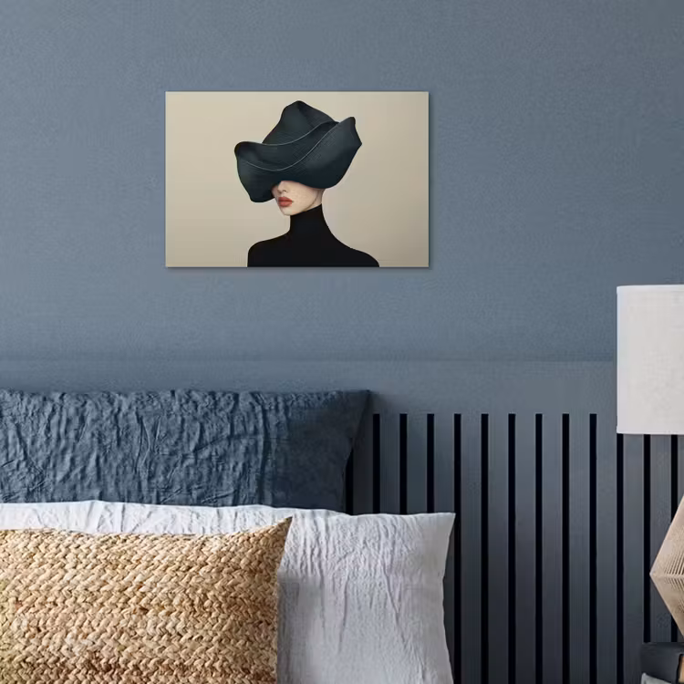 Poster - Vrouw - Groen - Hoed — 3