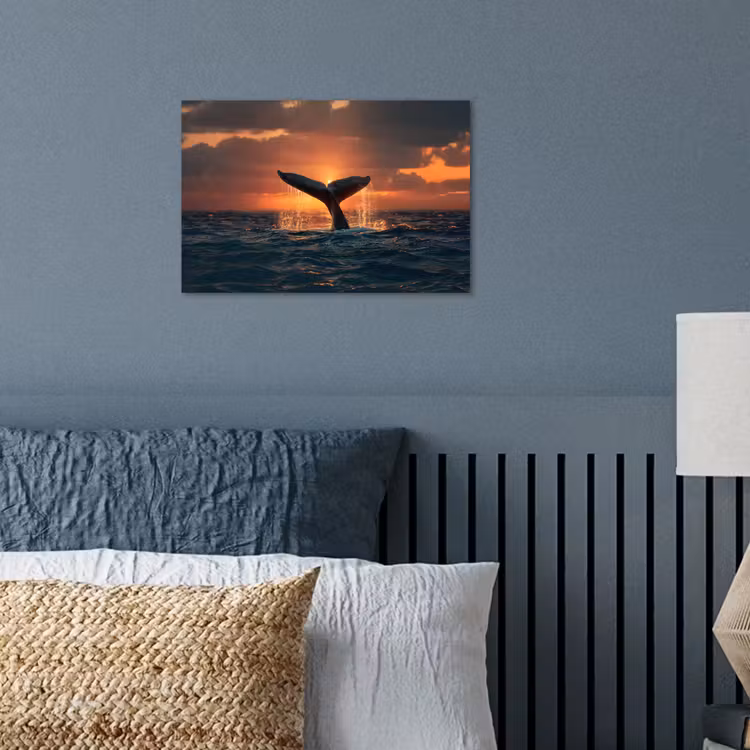 Poster - Walvis staart - Water - Zonsondergang — 3