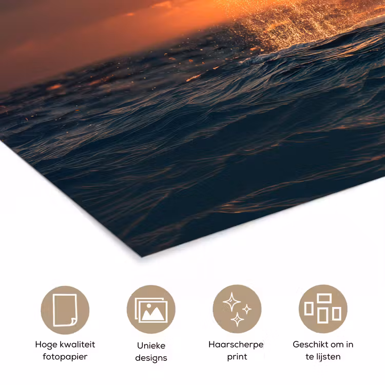 Poster - Walvis staart - Water - Zonsondergang — 5