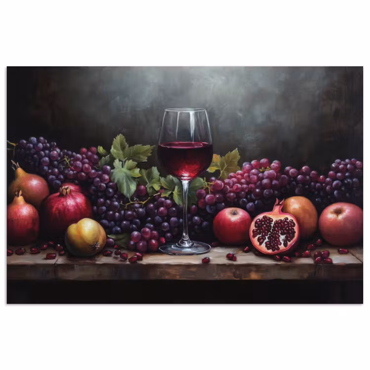 Poster - Wijn - Fruit - Stilleven — 1