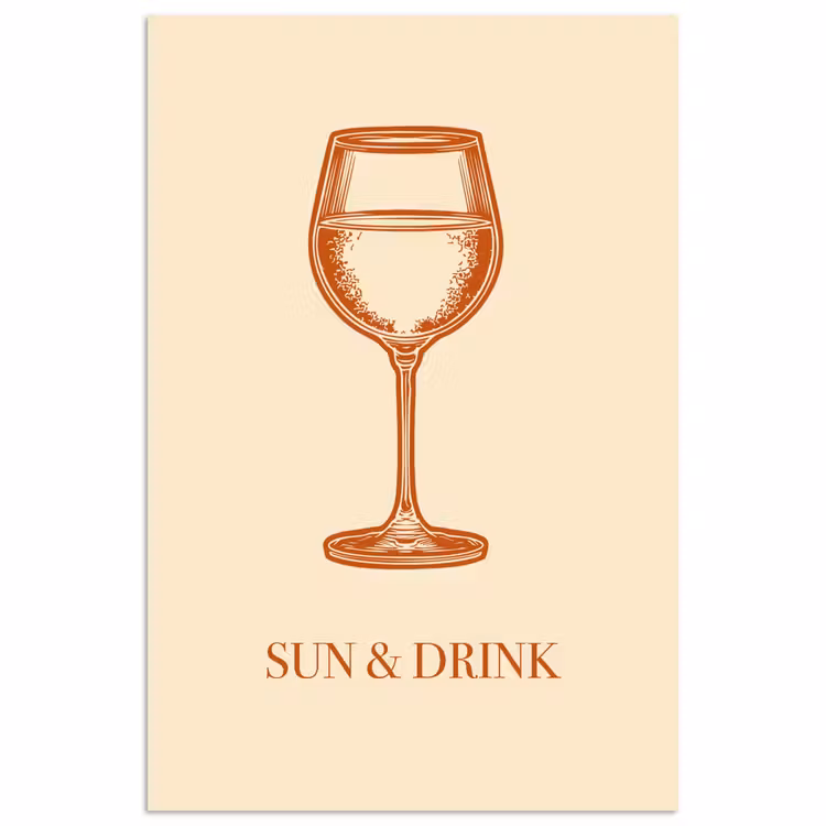 Poster - Wijn - Zomer - Quote - Oranje — 1