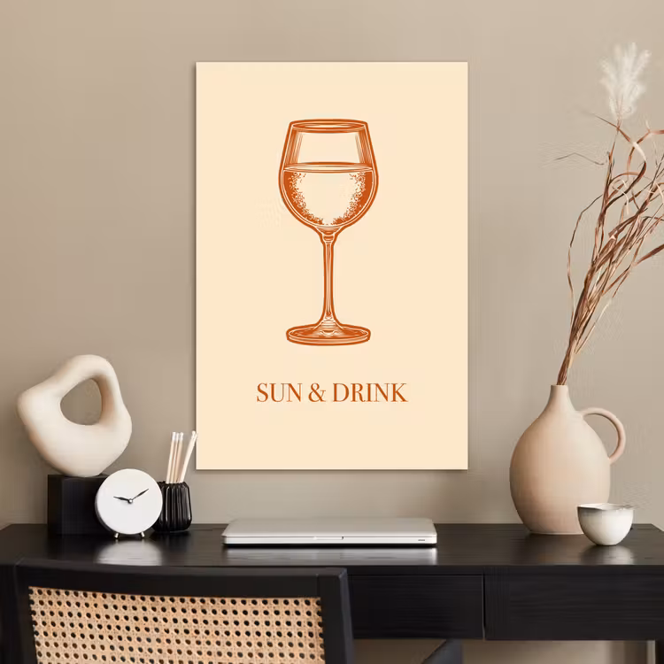 Poster - Wijn - Zomer - Quote - Oranje — 2