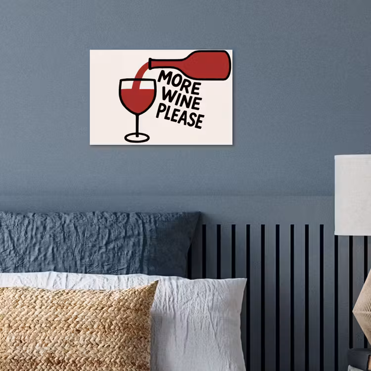 Poster - Wijnfles - Quote - Rood - Glas — 3