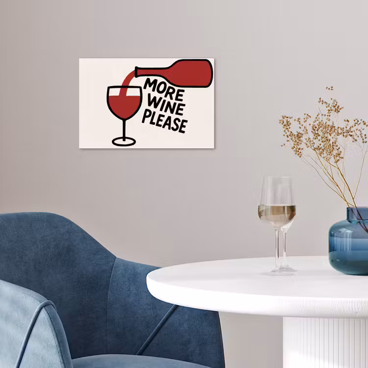 Poster - Wijnfles - Quote - Rood - Glas — 4
