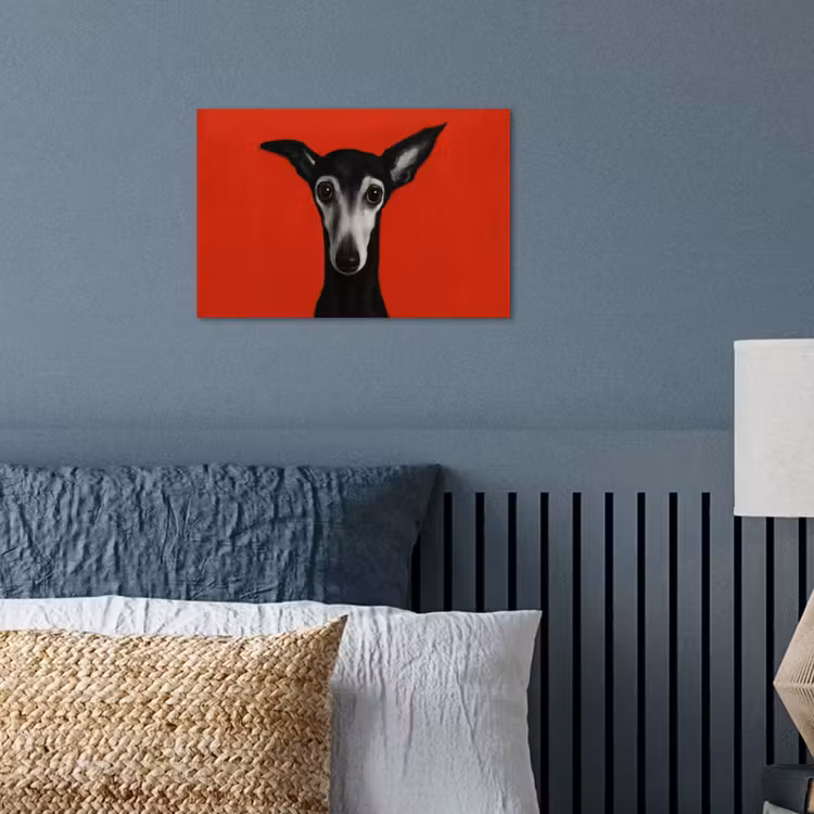 Poster - Windhond - Minimalistisch - Rood — 3