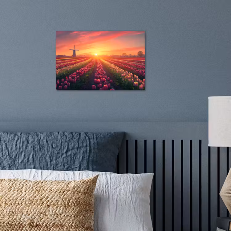 Poster - Windmolen - Zonsondergang - Landschap — 3