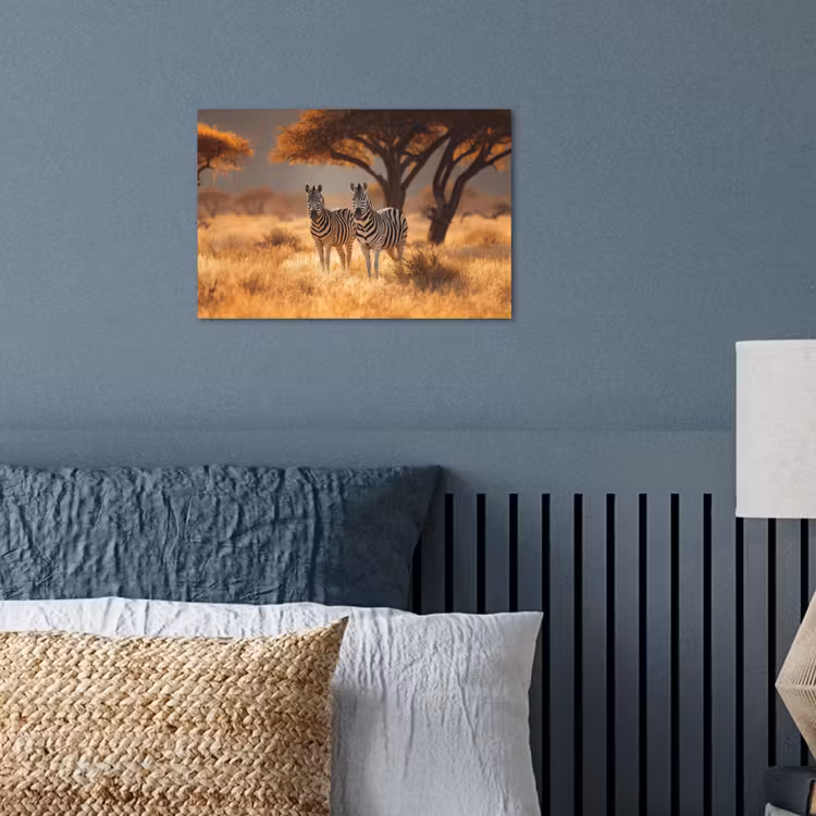 Poster - Zebra's - Savannelandschap - Gras — 3