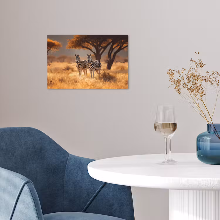 Poster - Zebra's - Savannelandschap - Gras — 4