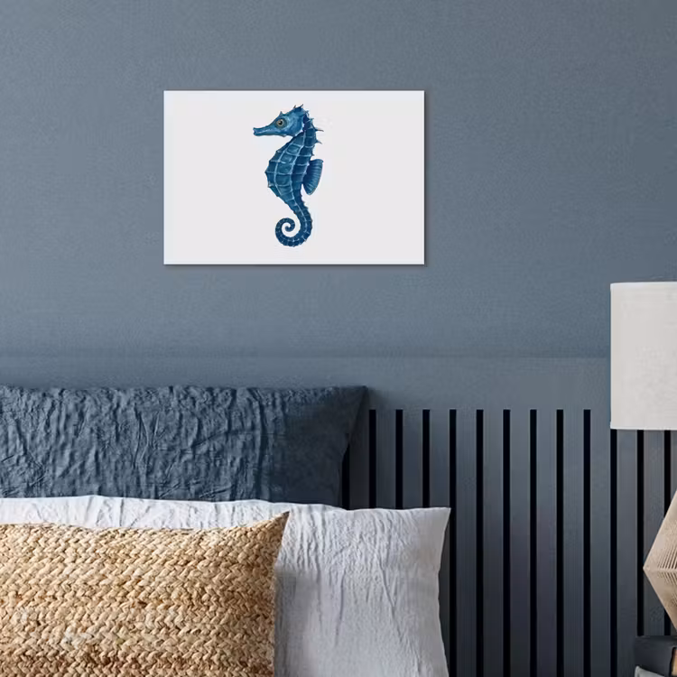 Poster - Zeepaardje - Staart - Blauw — 3