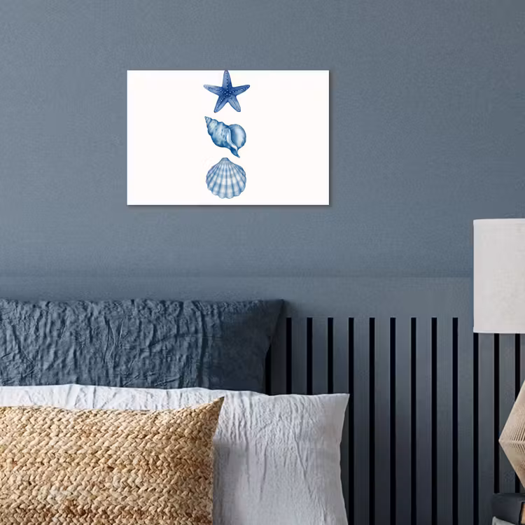 Poster - Zeester - Schelpen - Blauw — 3