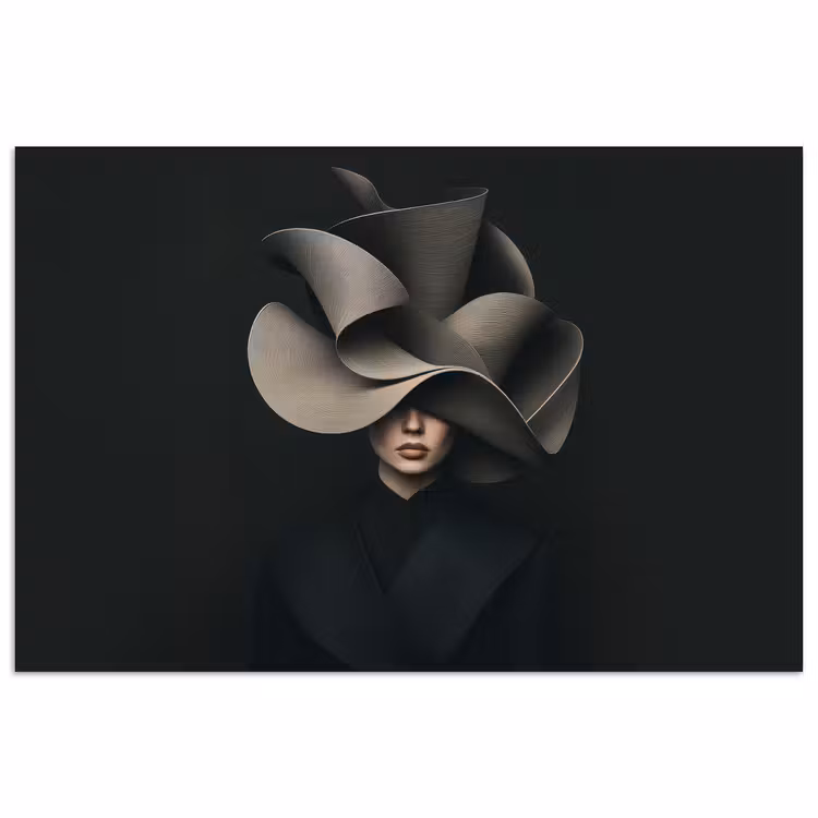 Poster - Zwarte - Hoed - Vrouw — 1
