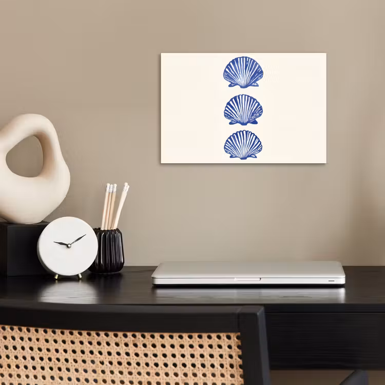 Poster - Schelpen - Blauw - Patroon — 2