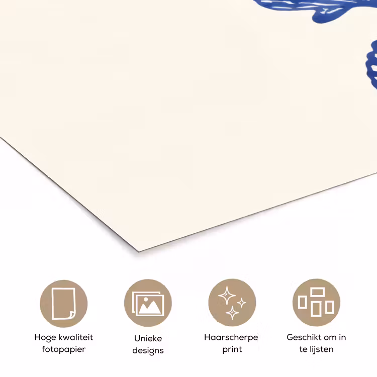 Poster - Schelpen - Blauw - Patroon — 5