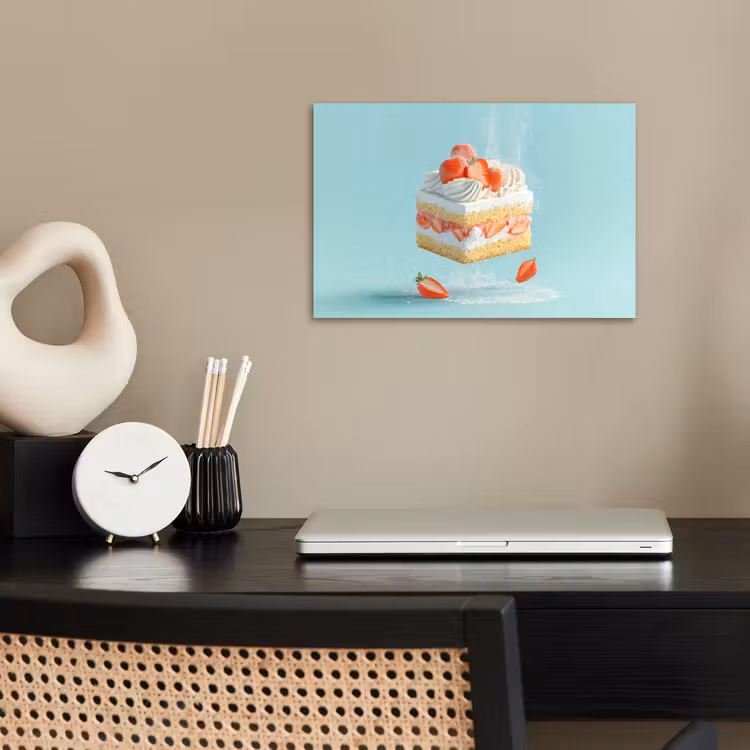 Poster - Slagroom - Taart - Blauw - Eten — 2