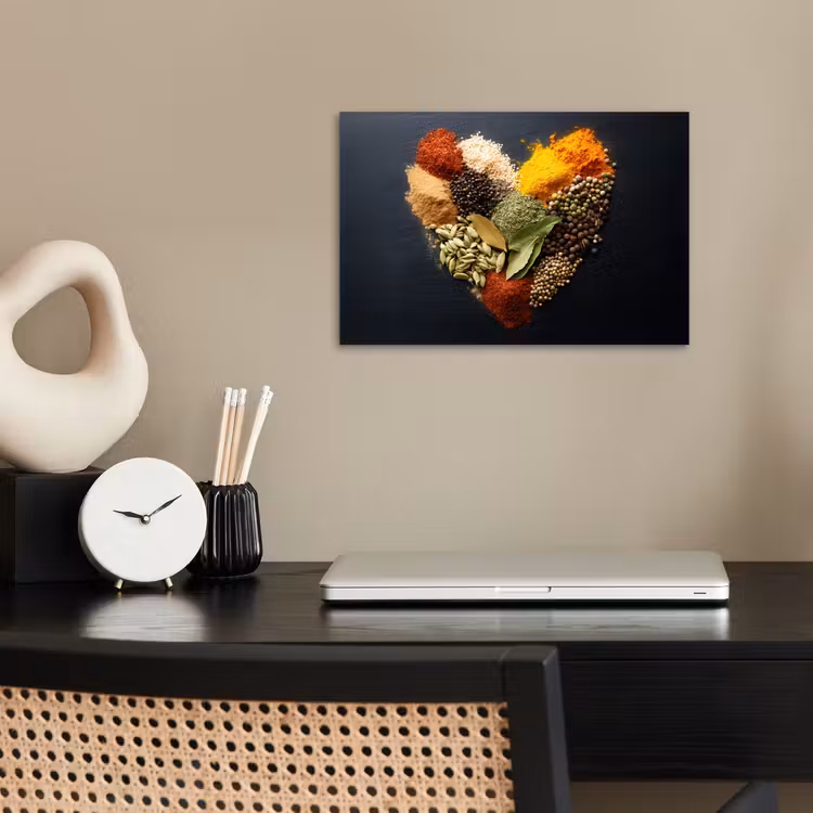 Poster - Specerijen - Mix - Hartvorm - Zwart — 2