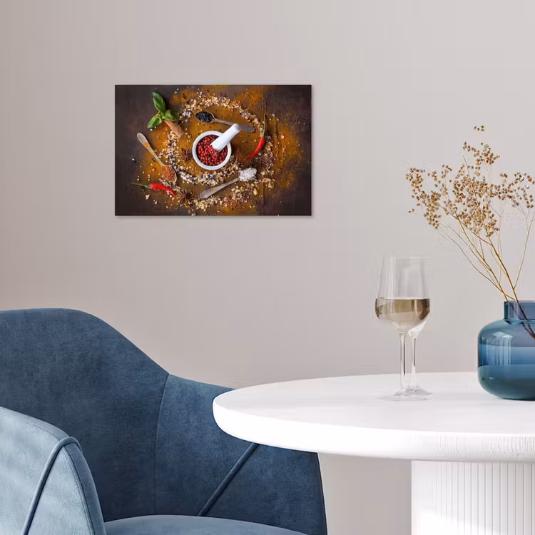Poster - Vijzel - Kruiden - Lepels - Specerijen - Bruin - Peper — 4