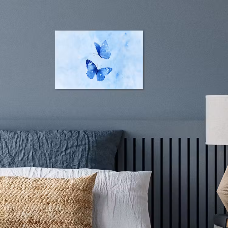 Poster - Vlinders - Sierlijk - Blauw — 3