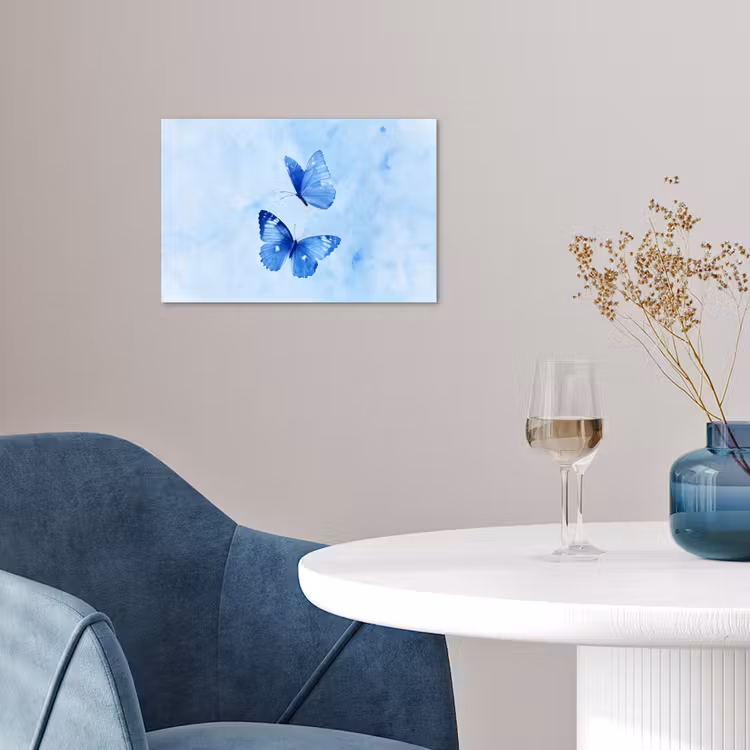 Poster - Vlinders - Sierlijk - Blauw — 4