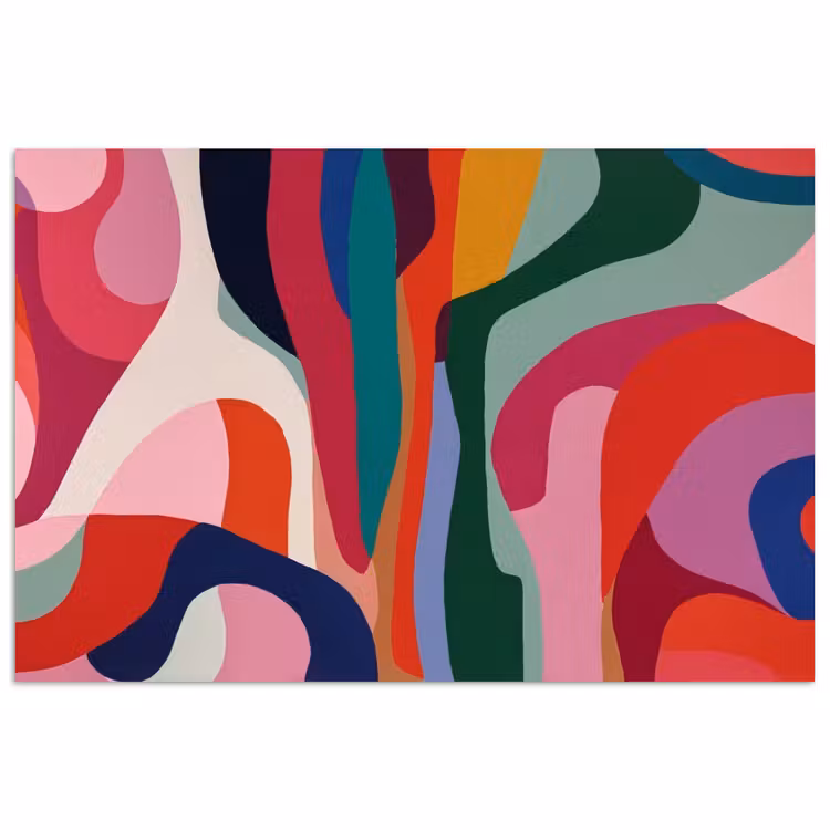 Poster - Vormen - Bochten - Kleurrijk - Abstract — 1